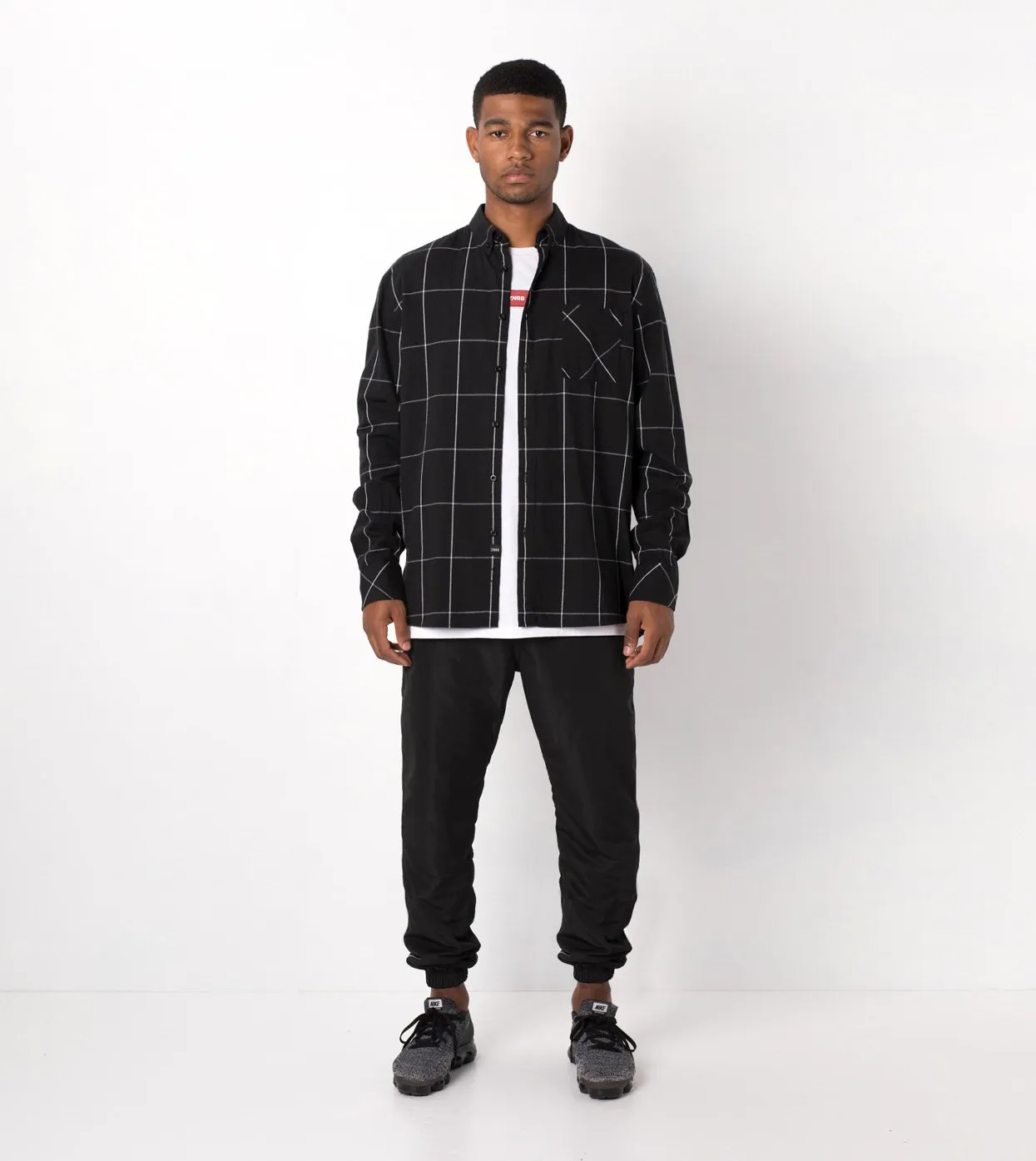 Align LS Shirt Black/White