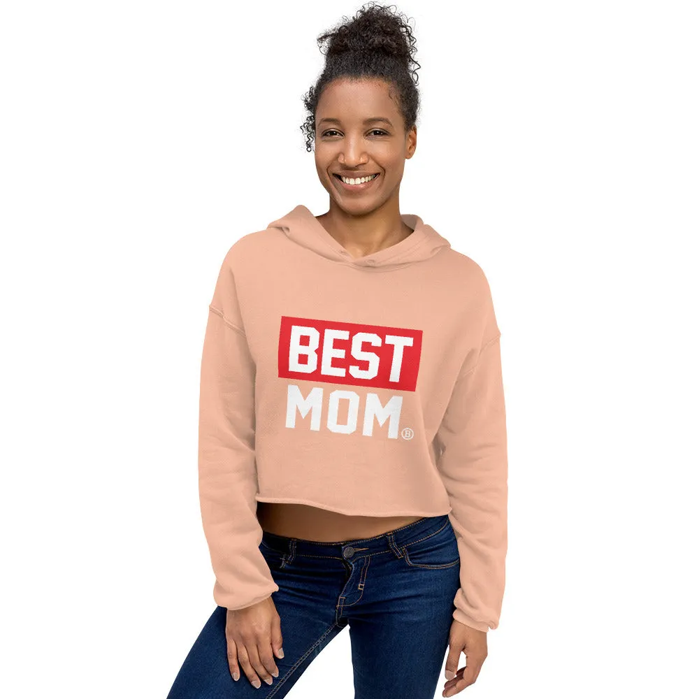 BEST MOM Printed HoodieCrop Hoodie