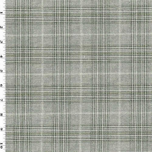 Black/Cream/Multi Glen Plaid Stretch Jacketing Fabric