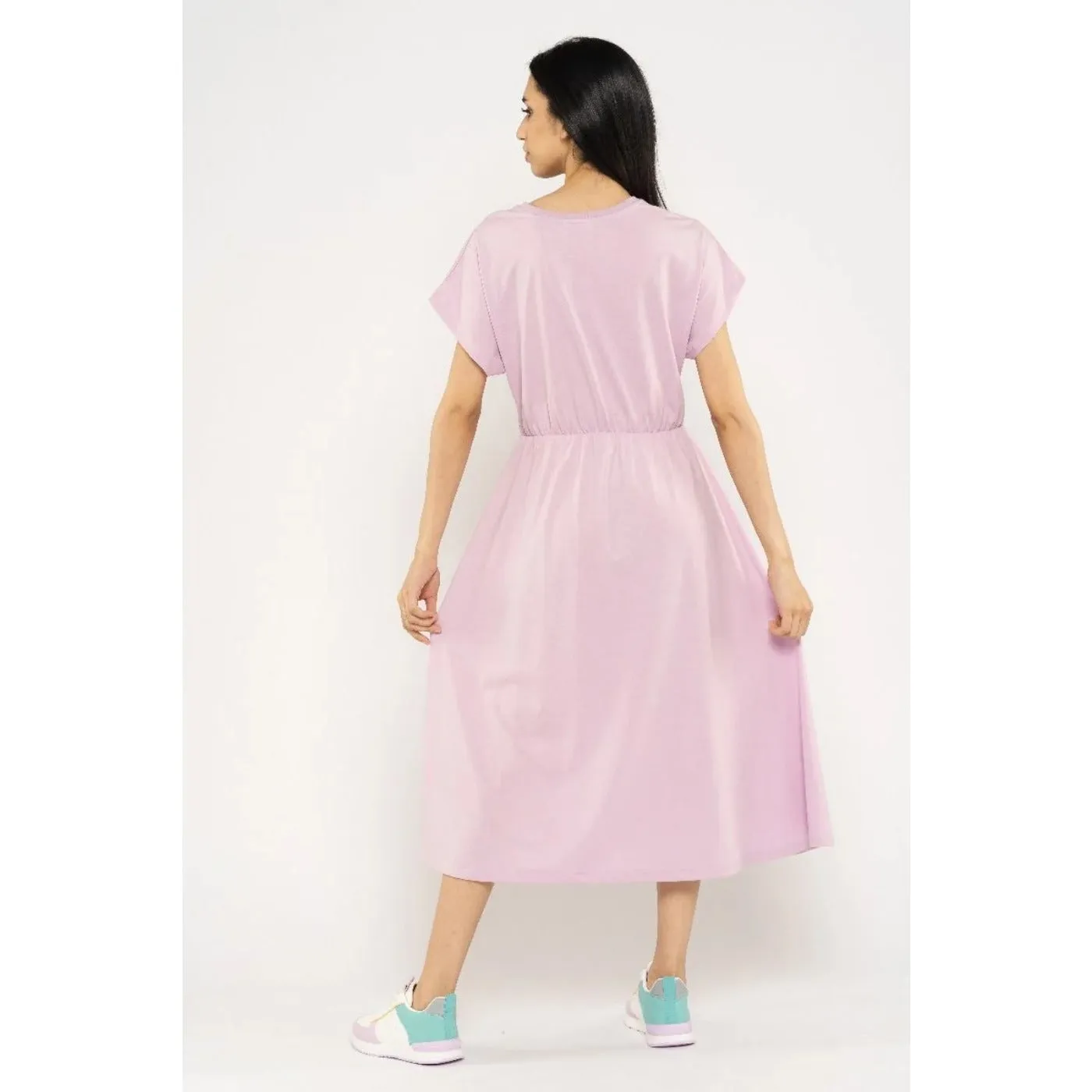 Blueage Lilac Flowy Midi Dress