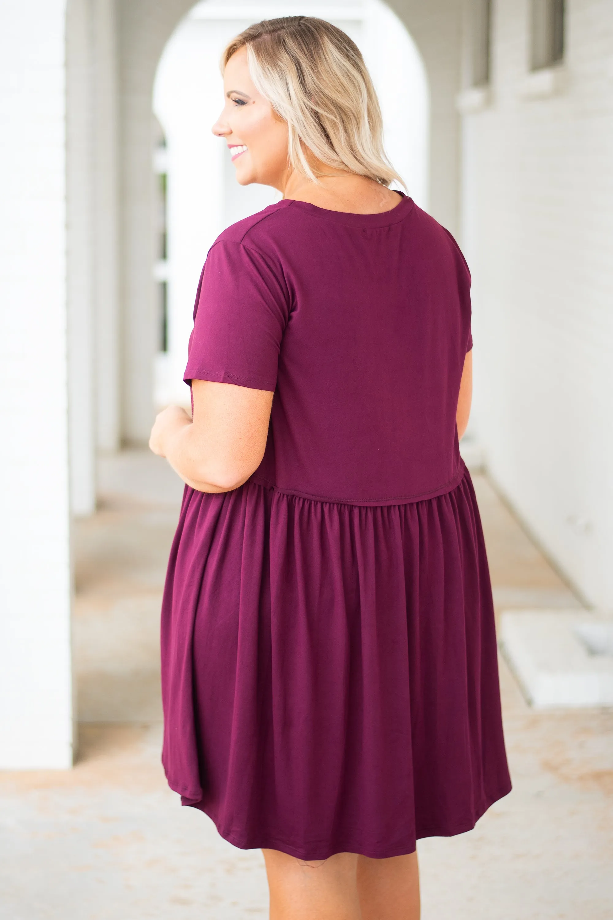 Bold Spirit Dress, Burgundy