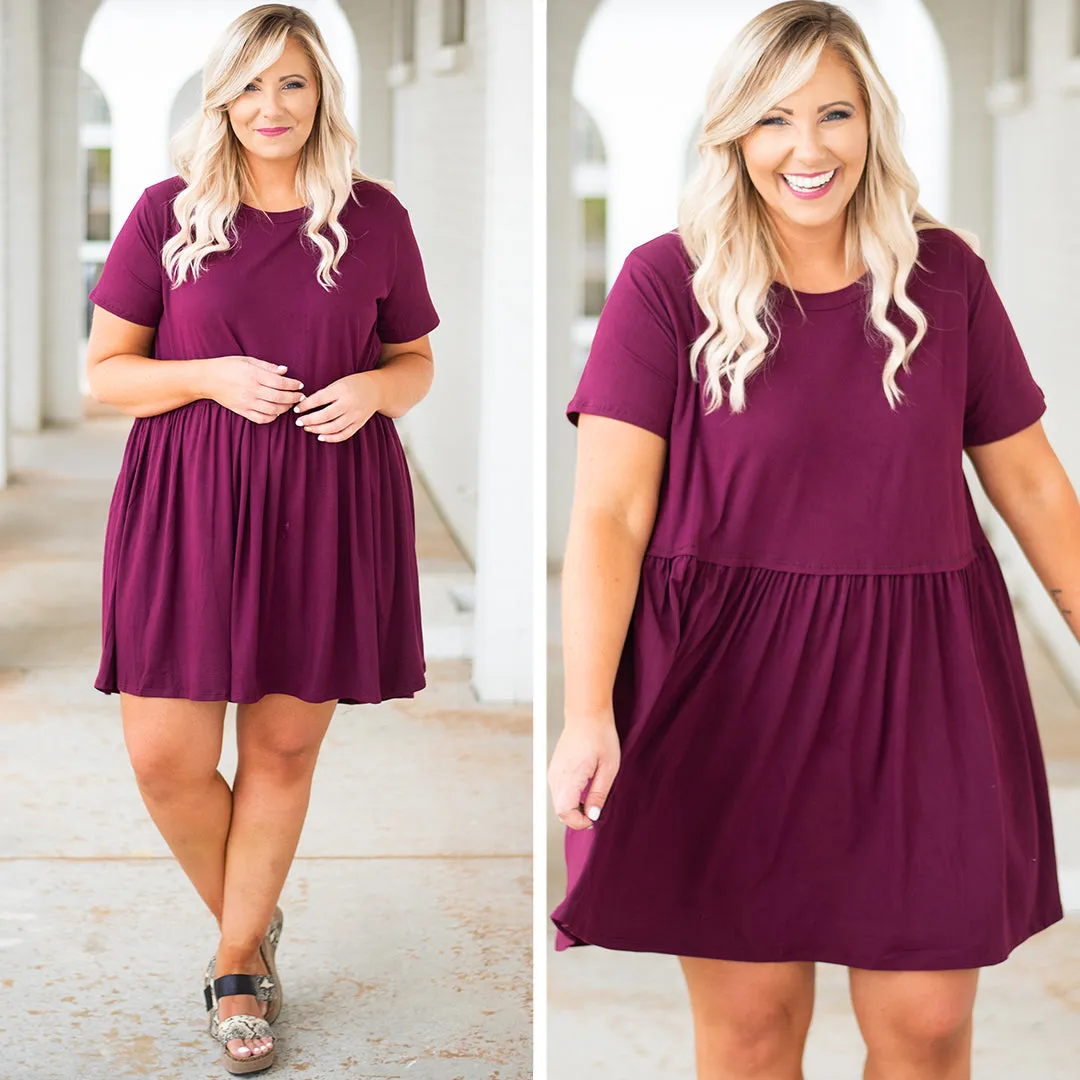 Bold Spirit Dress, Burgundy