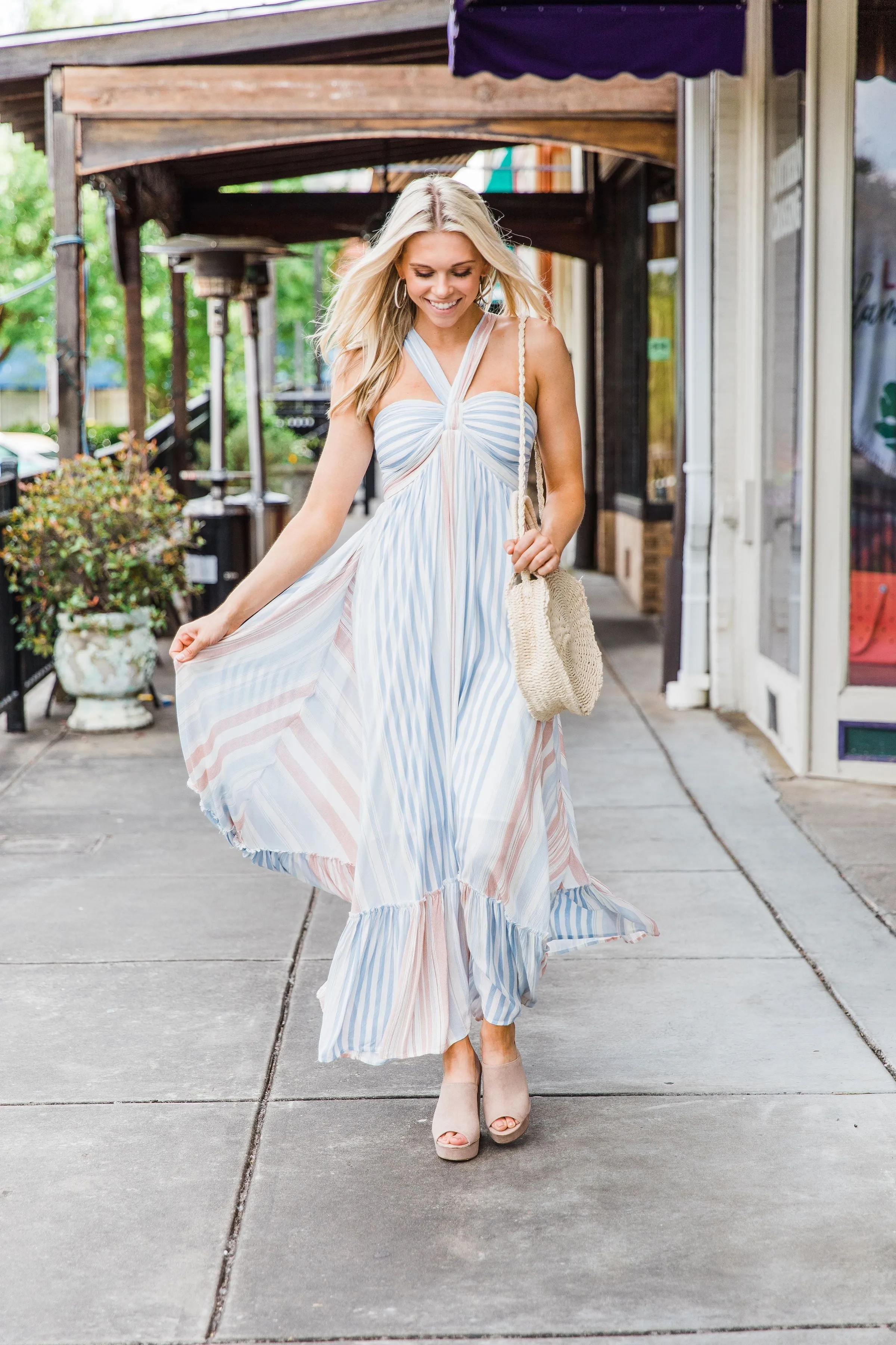 Can't Phase You Maxi Dress, Ivory-Multi