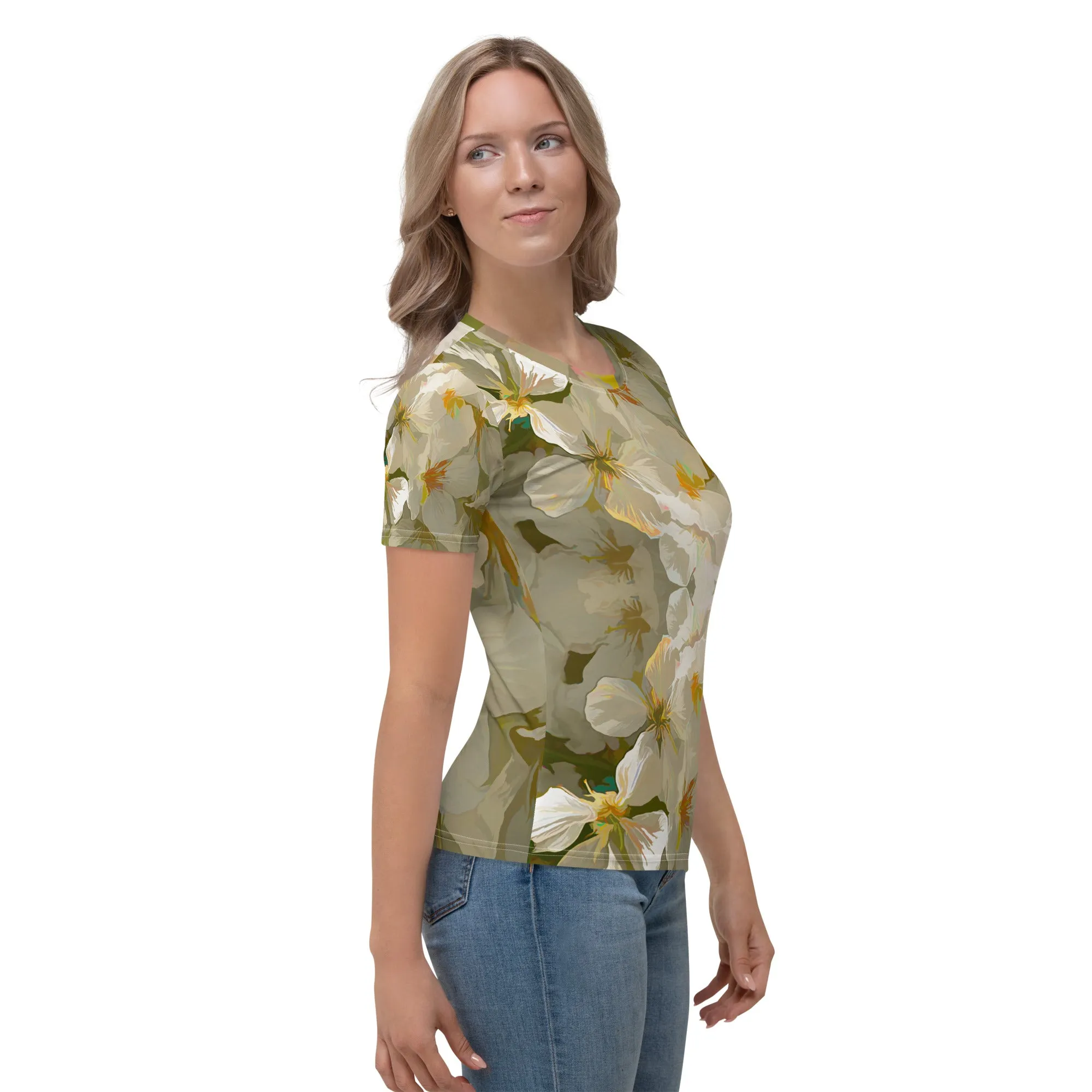 Cherry Blossom Women's Art T-shirt (with stretch!)