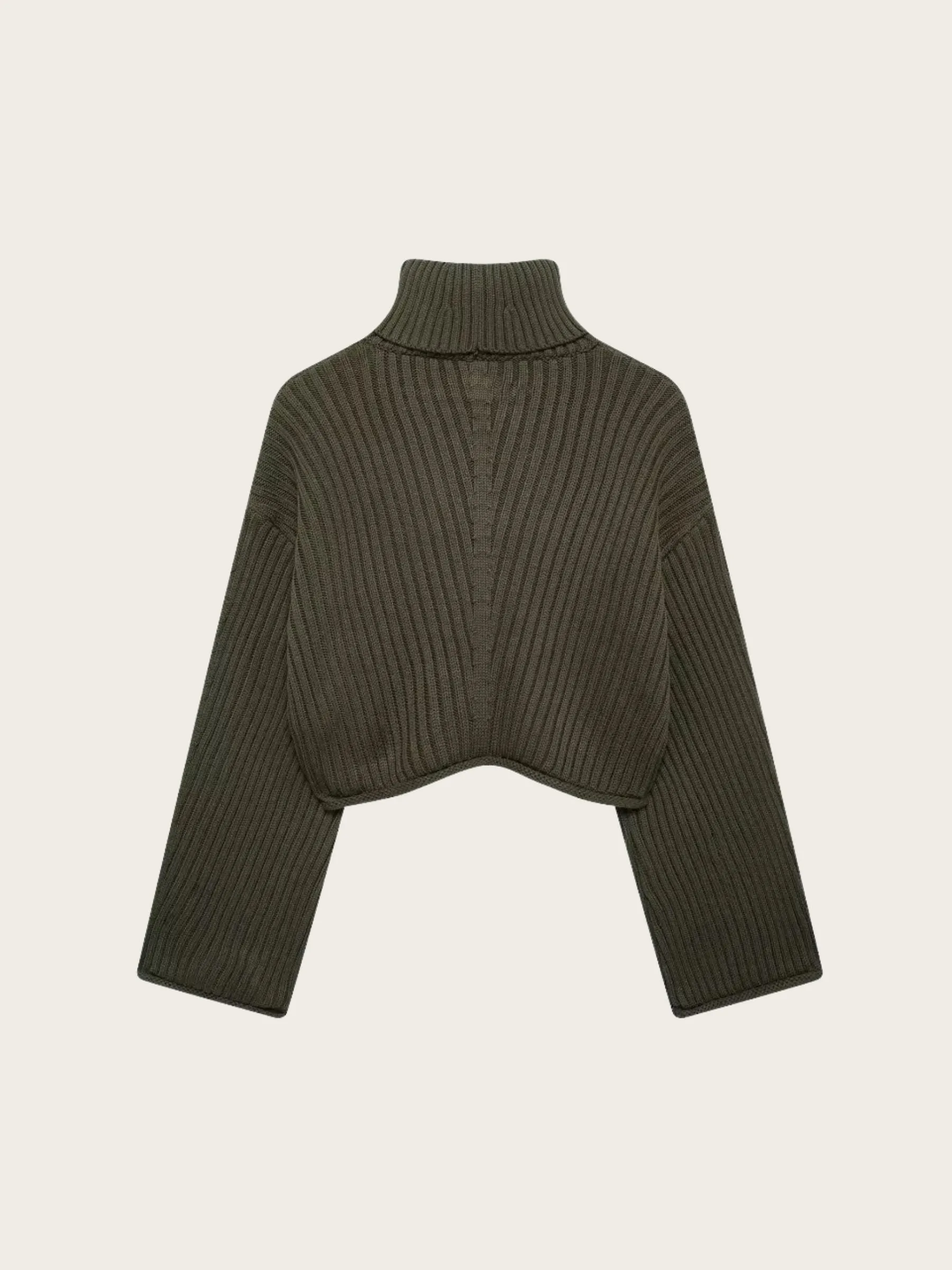 Clary Cropped Turtleneck Sweater