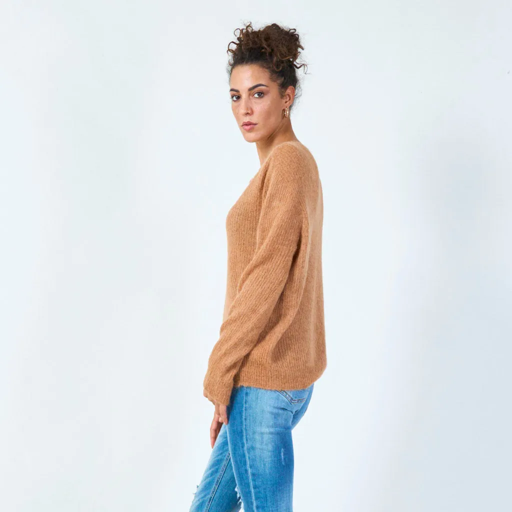 Classic round neck sweater wholesale