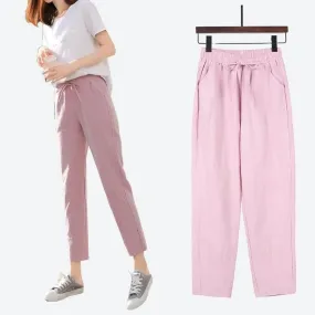 Comfortable Elastic Waist Casual Pants