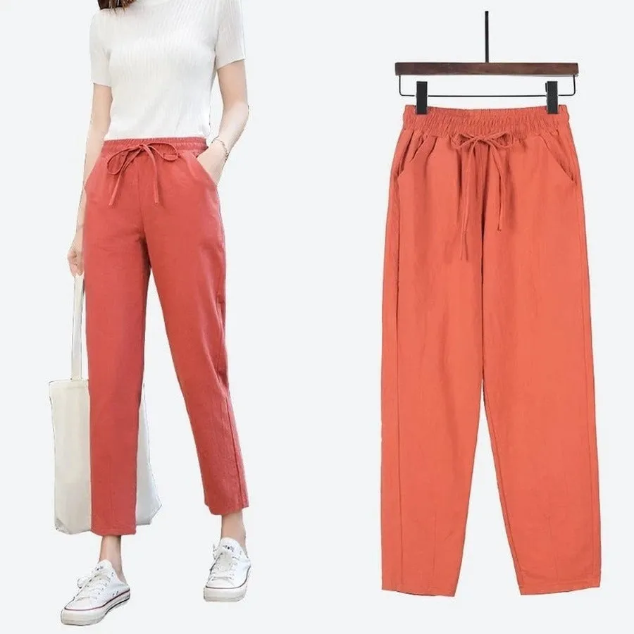 Comfortable Elastic Waist Casual Pants