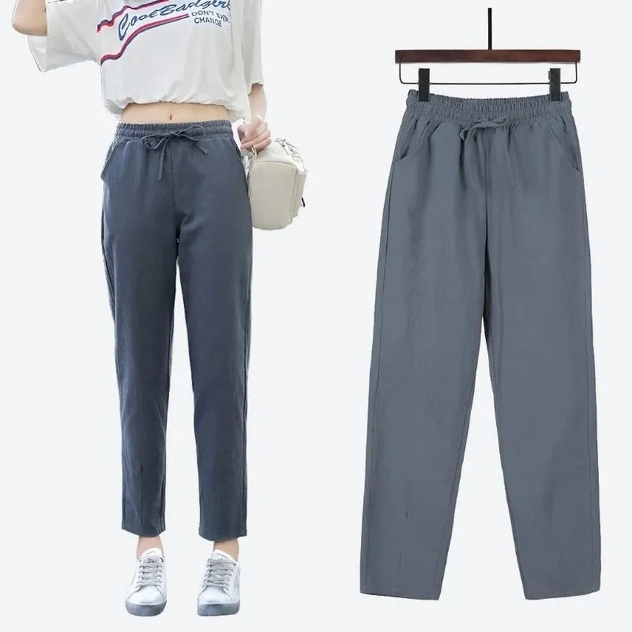 Comfortable Elastic Waist Casual Pants