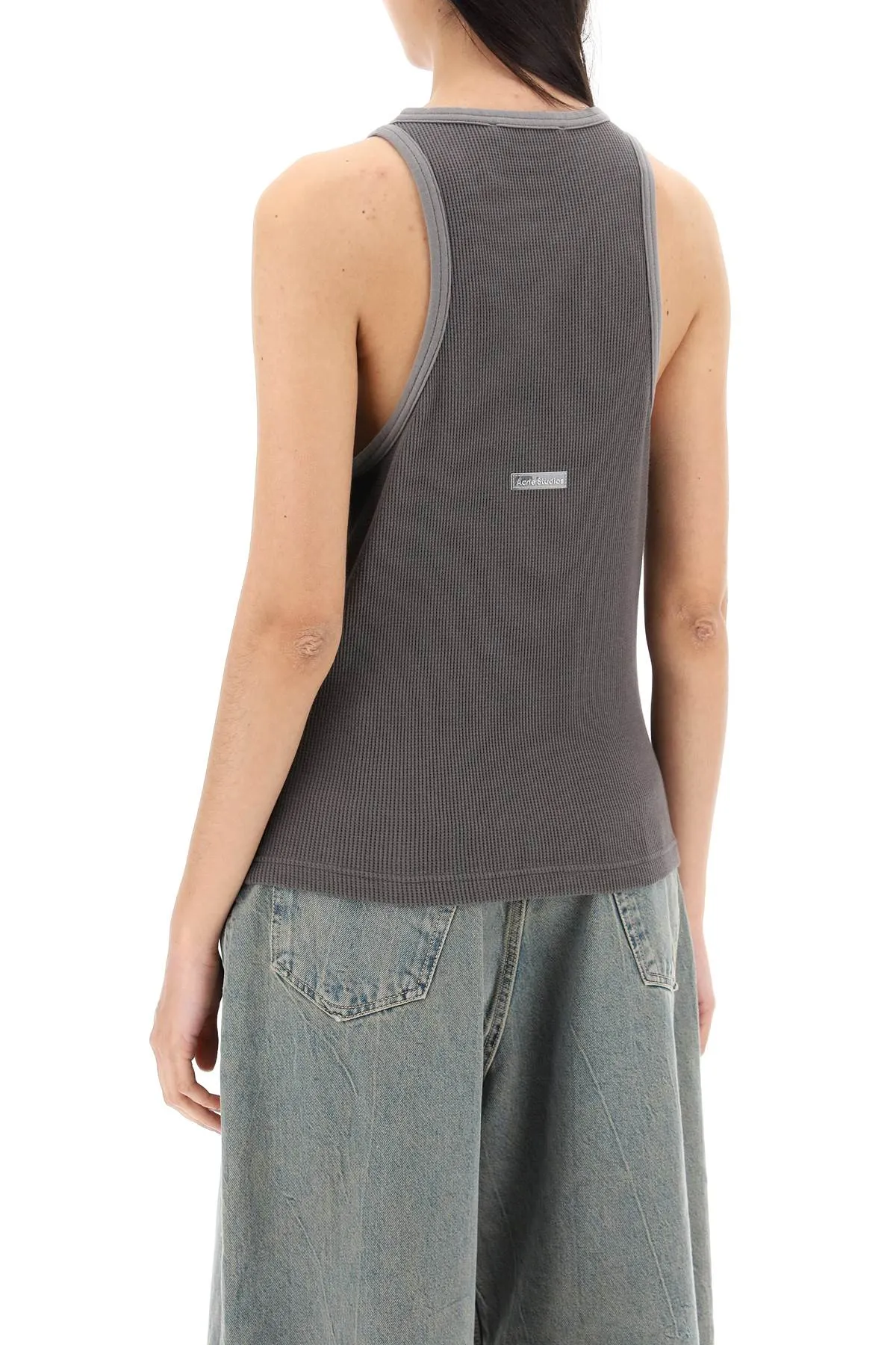 cotton waffle tank top