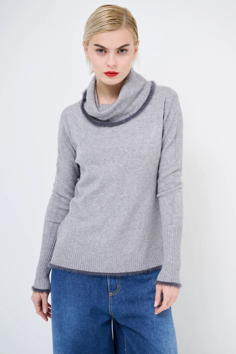 Cozy cowl neck sweater wholesale