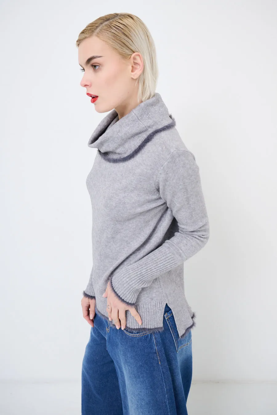 Cozy cowl neck sweater wholesale