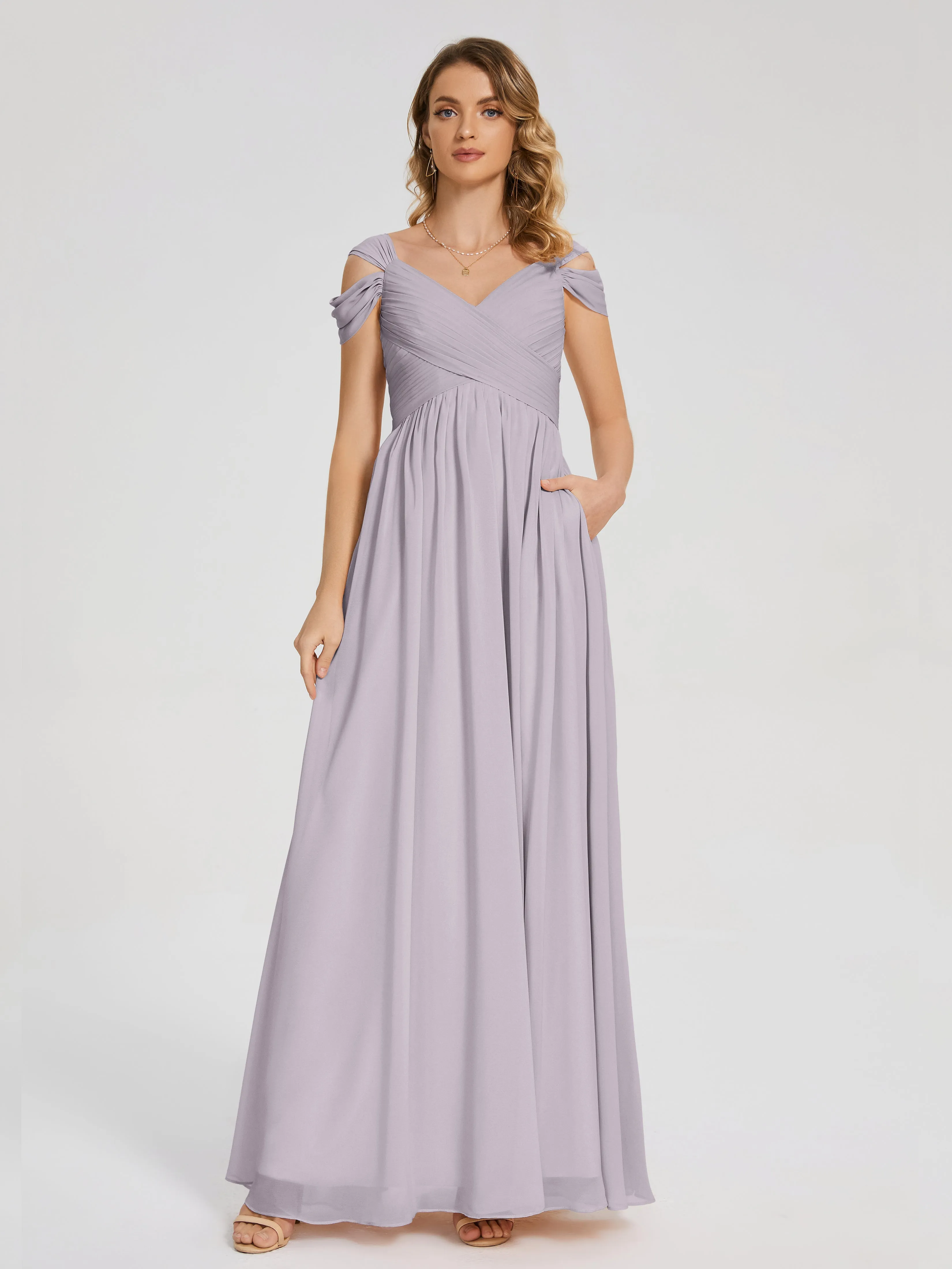 Dusk Bridesmaid Dress Charlee Flowy Split Chiffon Bridesmaid Dresses