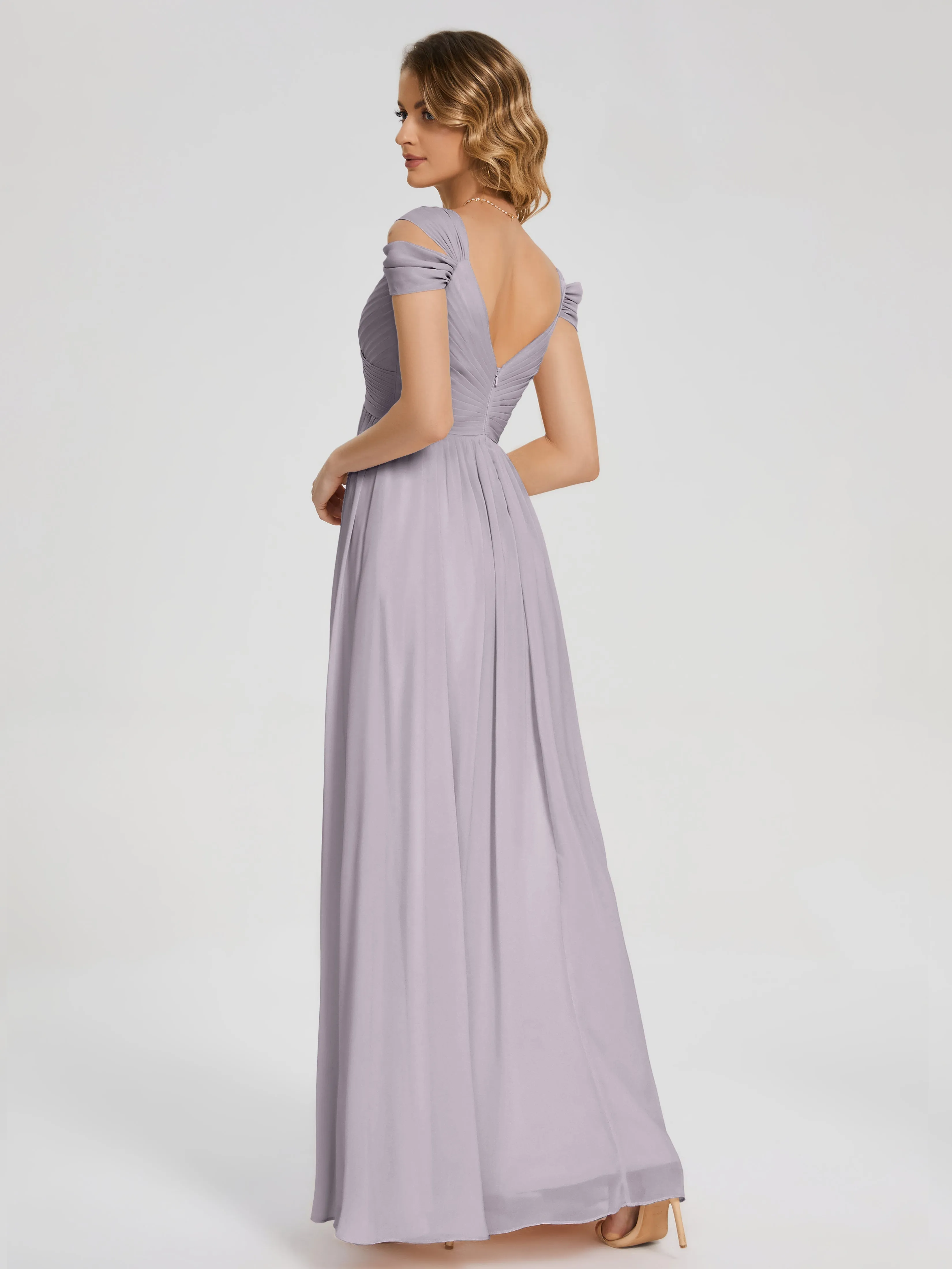 Dusk Bridesmaid Dress Charlee Flowy Split Chiffon Bridesmaid Dresses