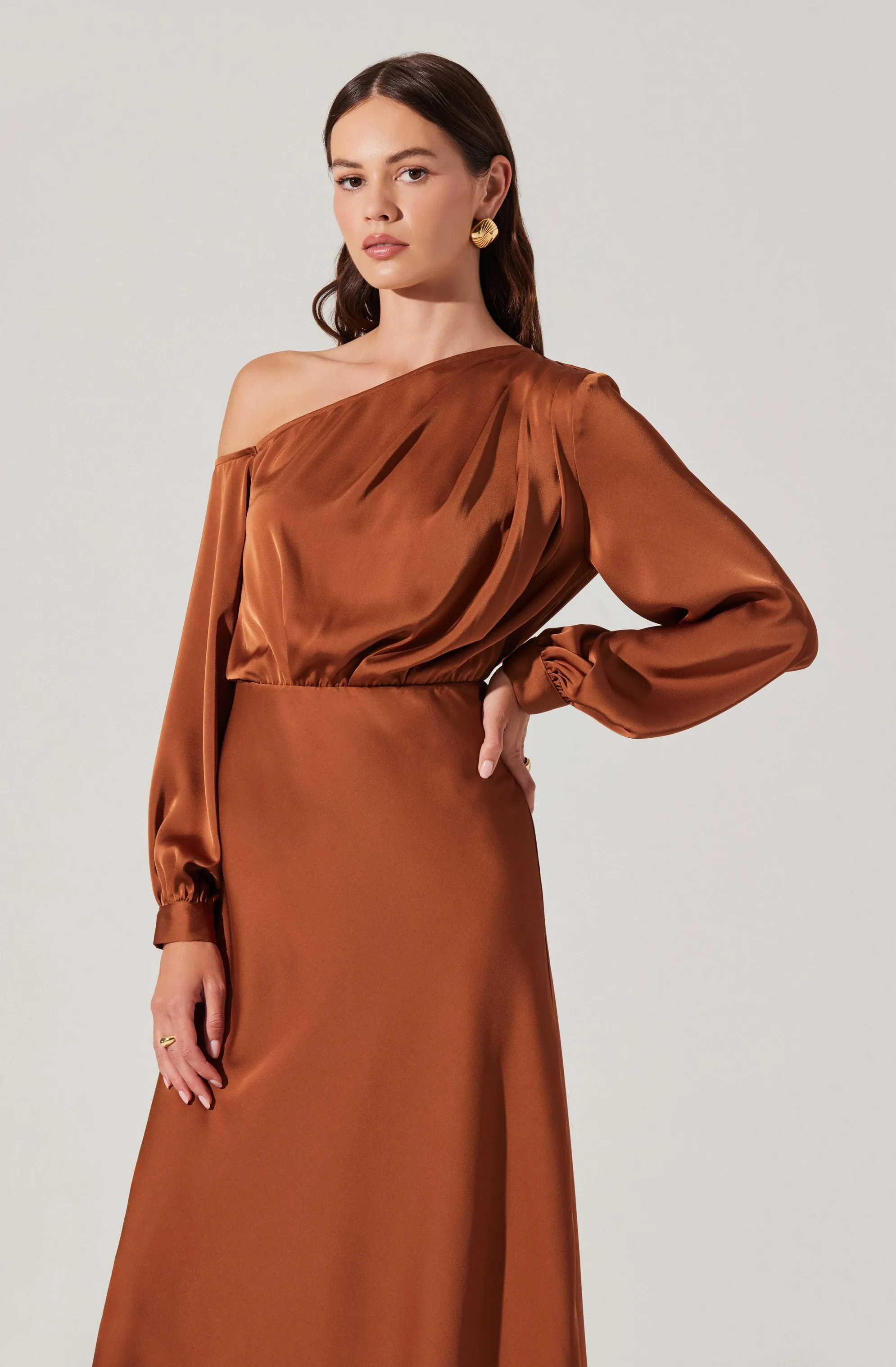 Elwood Satin Off Shoulder Dress