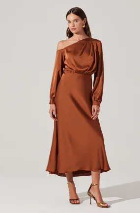 Elwood Satin Off Shoulder Dress