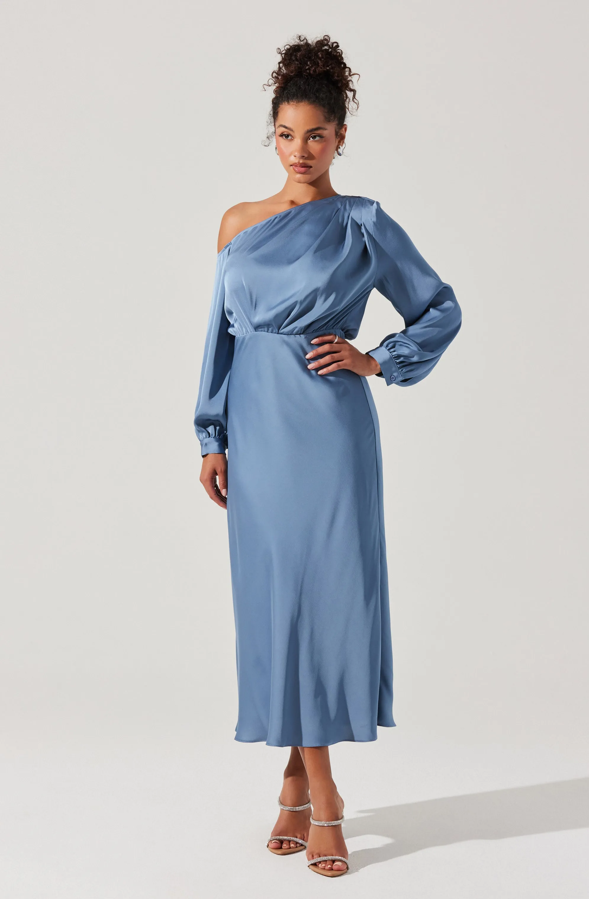 Elwood Satin Off Shoulder Dress