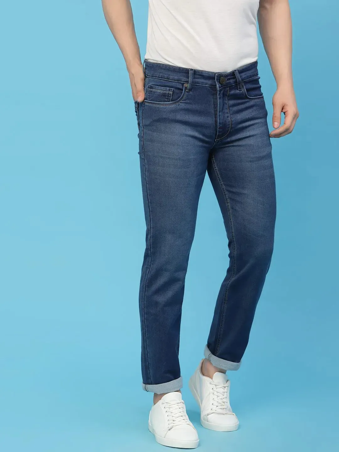 Flawless Men Trendy Blunt Denim