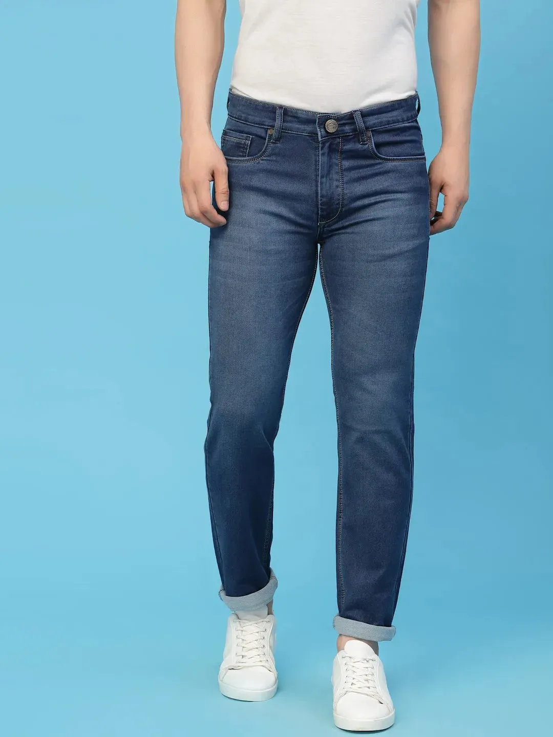 Flawless Men Trendy Blunt Denim