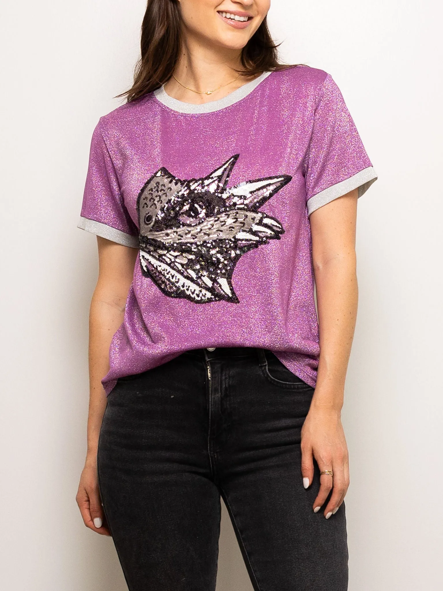 Glitter Purple Frog Tee