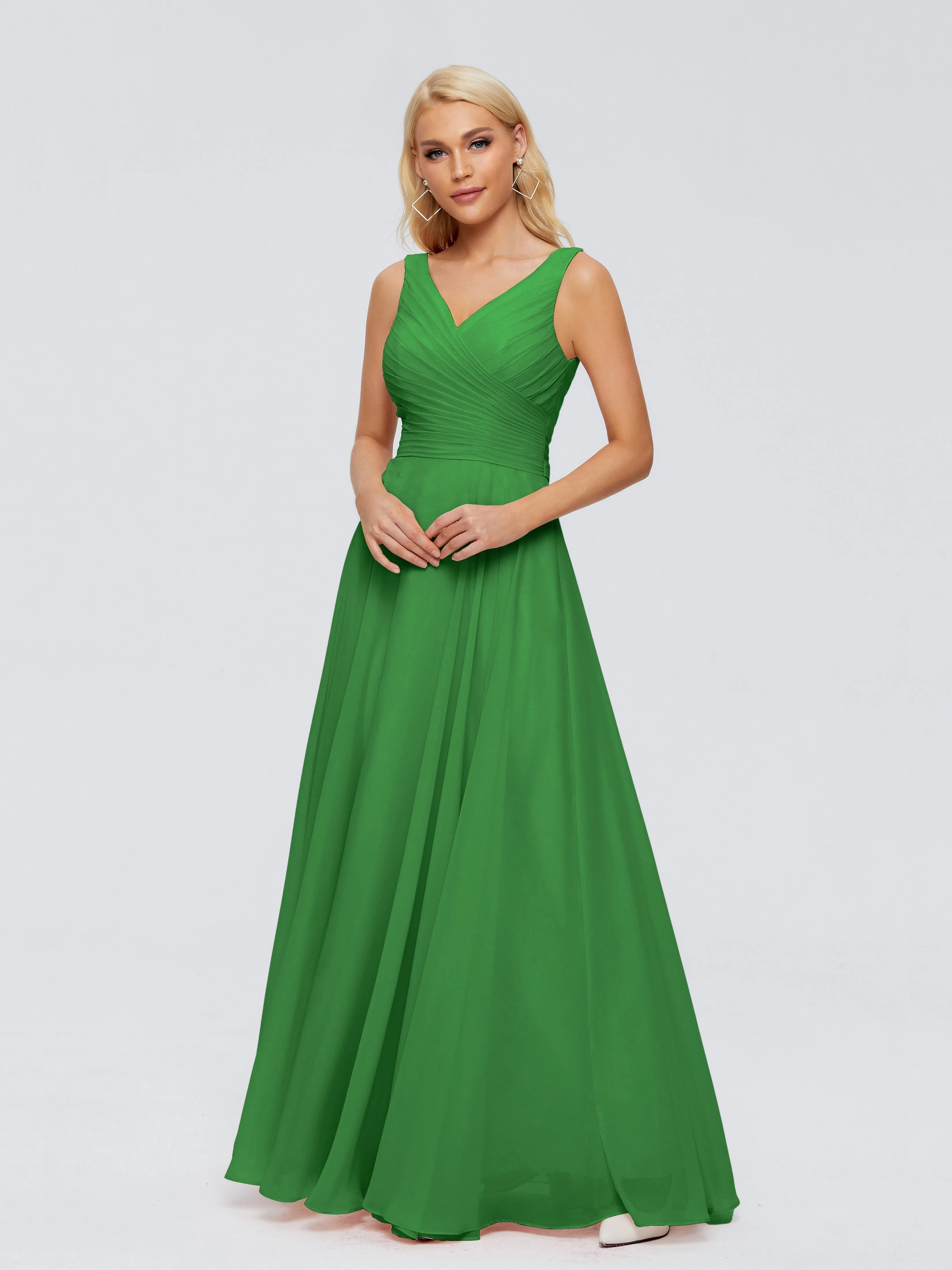 Green Chiffon Bridesmaid Dresses Ryleigh Flowy Chiffon Bridesmaid Dresses With Bow