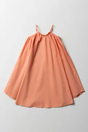 Halter-Neck Tent Dress Coral