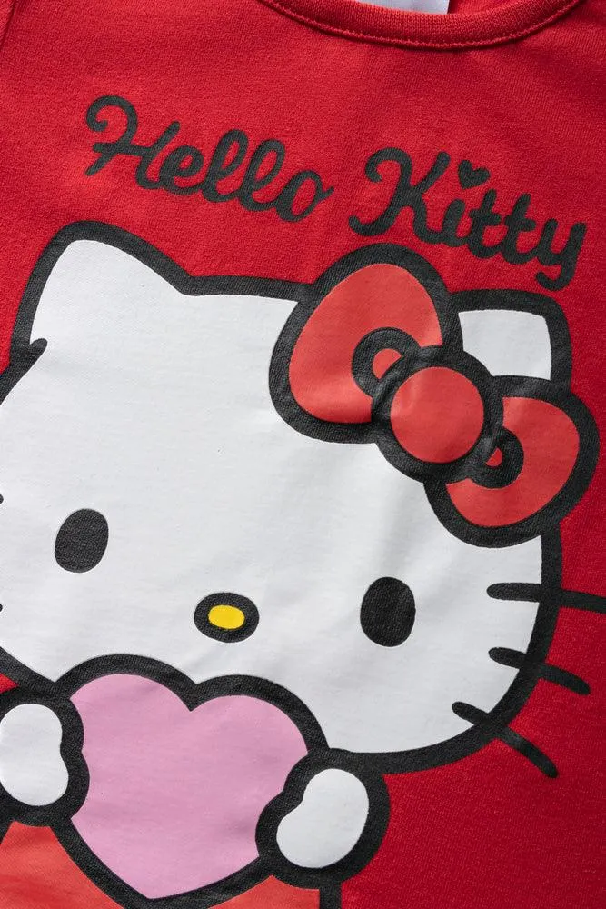 Hello Kitty 2 Pack Short Sleeve T-Shirts Red