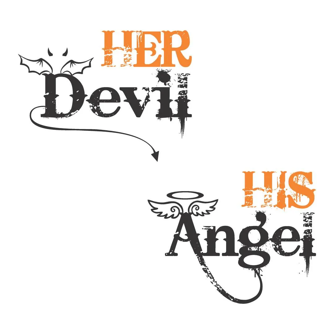 His Angel Her Devil Couple T-Shirt