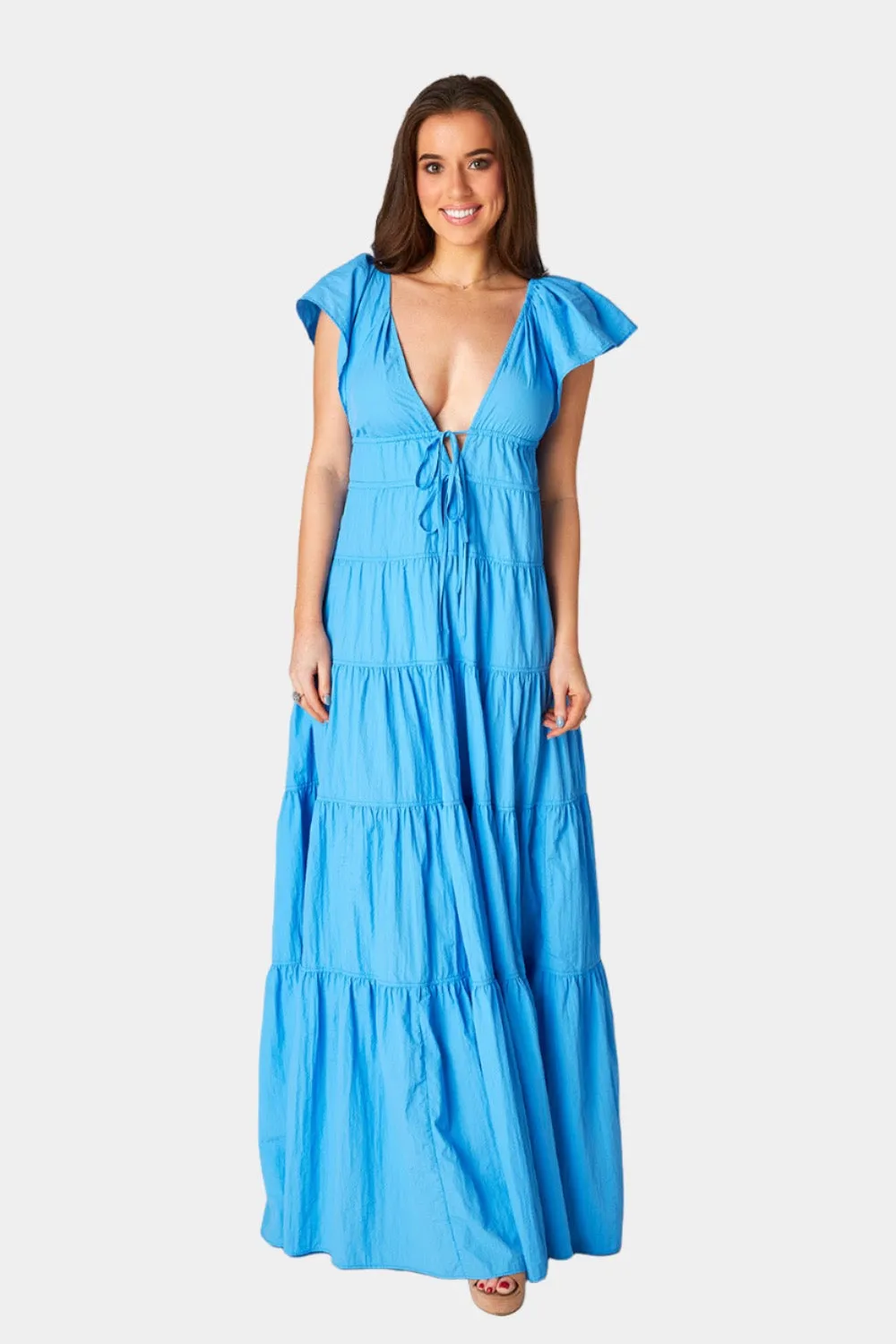 Holland Tiered Maxi Dress - Aquatic