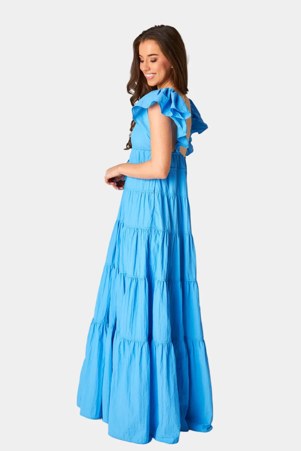 Holland Tiered Maxi Dress - Aquatic