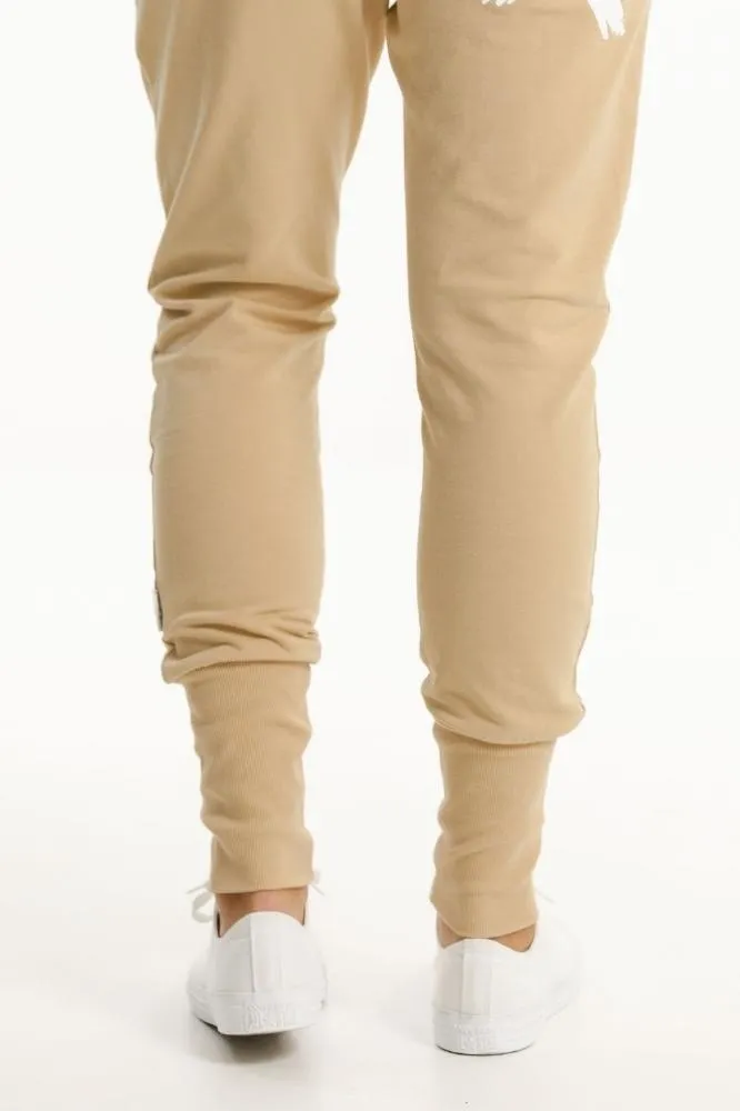 Home-Lee Apartment Pants Coffee Cream with White X