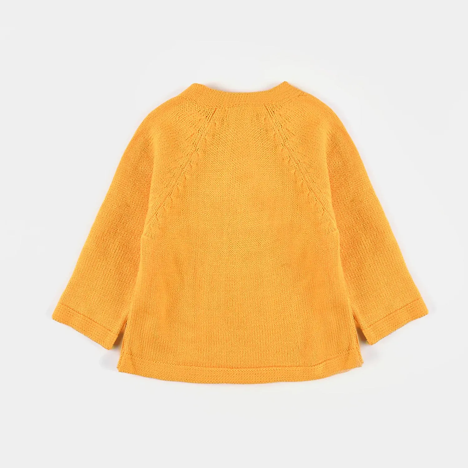 Infant Girls Acrylic Sweater Celtic Cable-Citrus