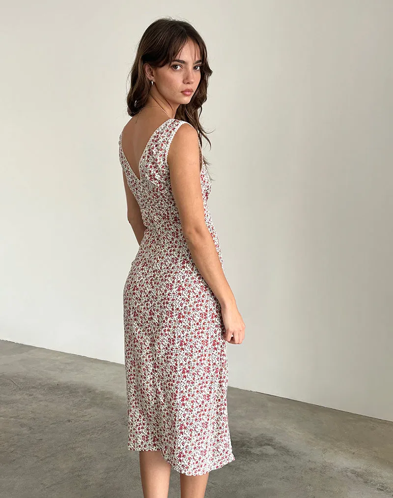 Lavisha Midi Dress in Pretty Ditsy