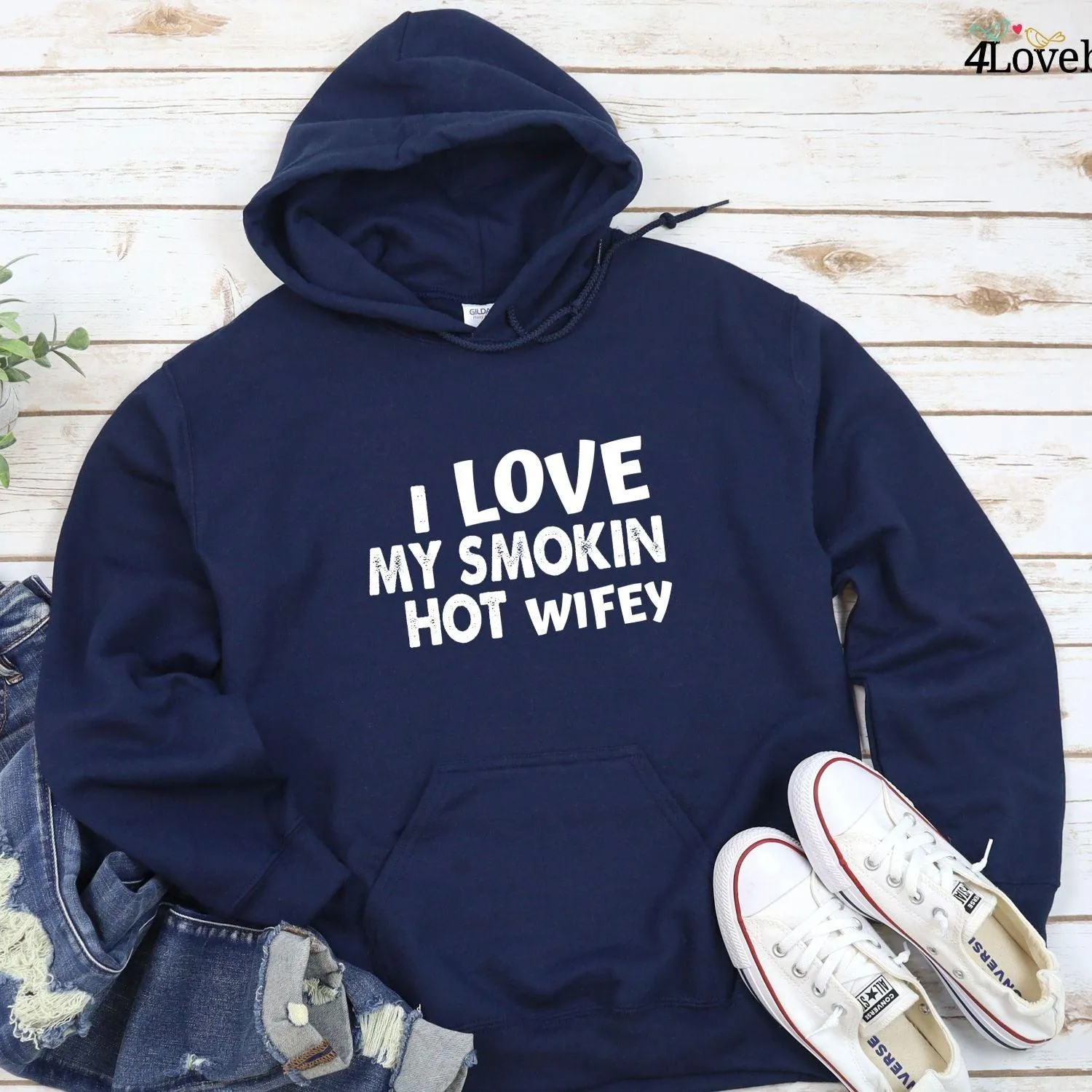 Matching Couples Outfit Set - Smokin' Hot Husband & Lovely Wifey Gift Idea