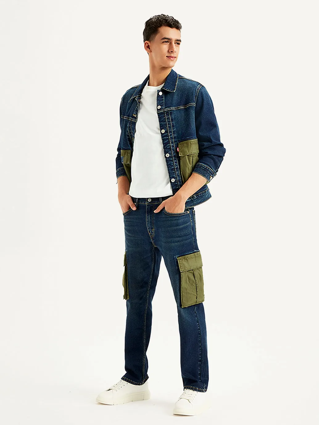 Men's 541 Tapered Fit Navy Cargo Jeans