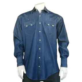 Men's Tencel Denim Sawtooth Western Shirt