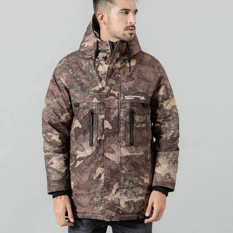 Men's Winter Warm Hooded Long Jacket