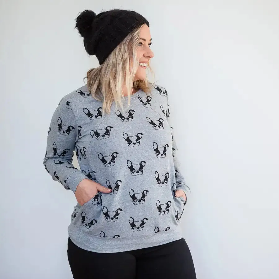 Milkbar Harvey Frenchie Sweater | Grey MEDIUM (12-14)