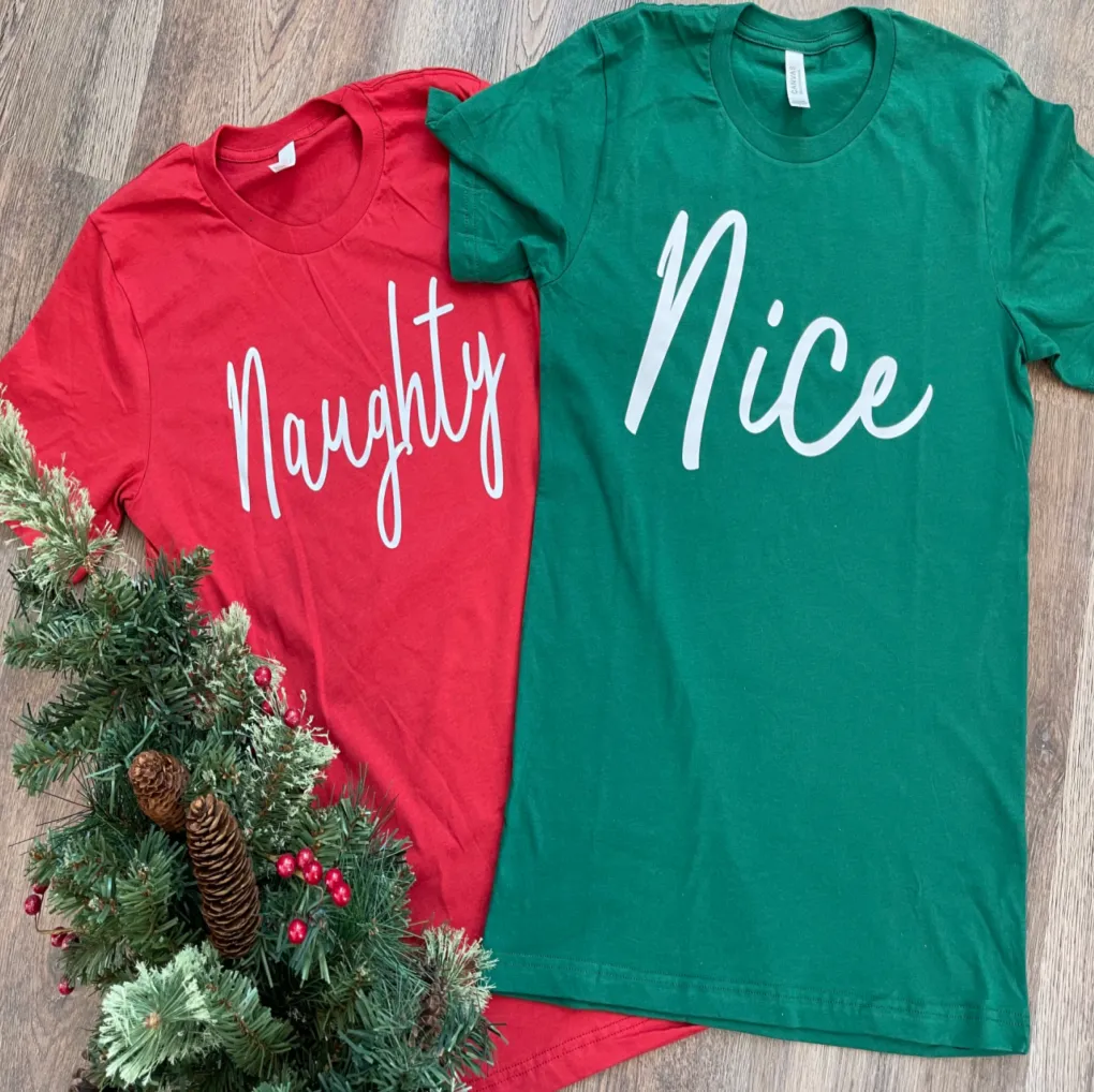 Naughty or Nice Christmas Tee