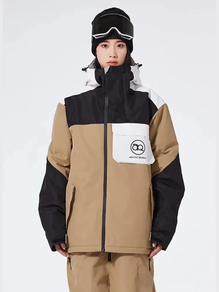 Retro 2025 Snowboard Jacket Women's Hooded Warm Outwear