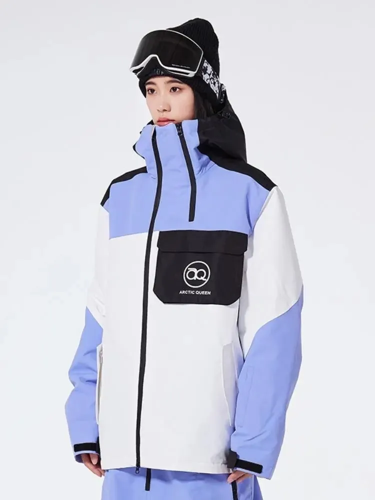 Retro 2025 Snowboard Jacket Women's Hooded Warm Outwear