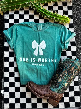 She Is Worthy Graphic Tee