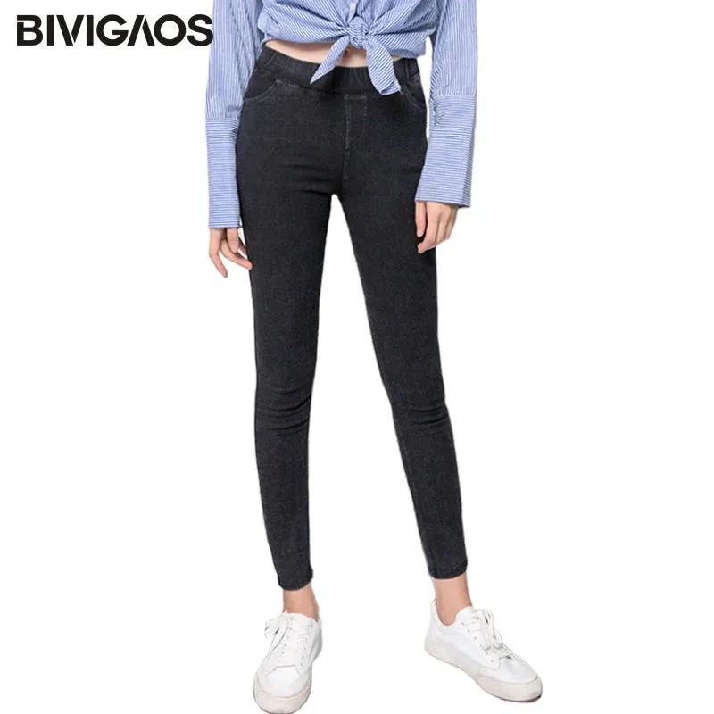 Spring Autumn Classic Basic Style Sand Wash Jeans