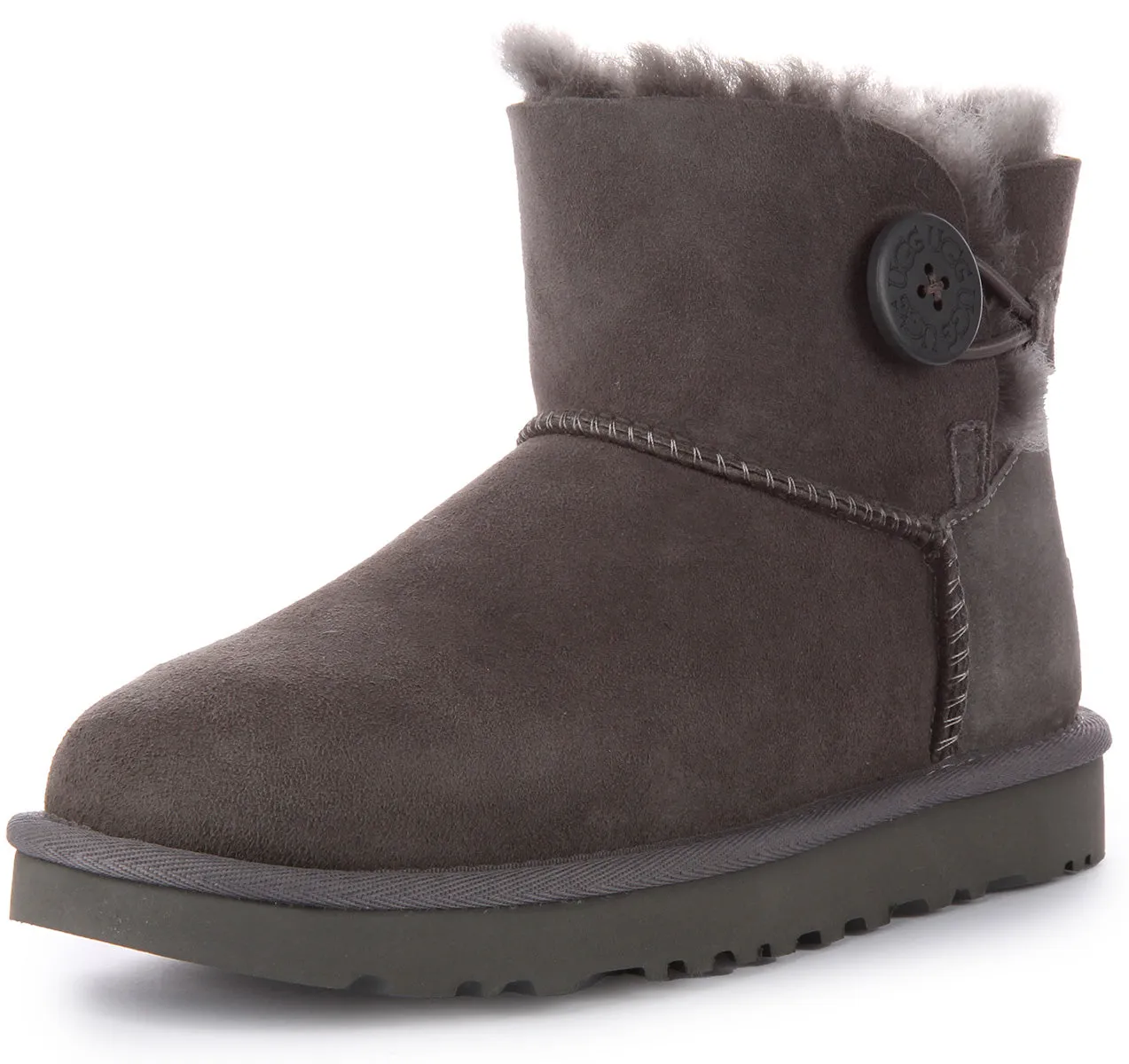 Ugg Australia Mini Bailey Button II In Grey For Women