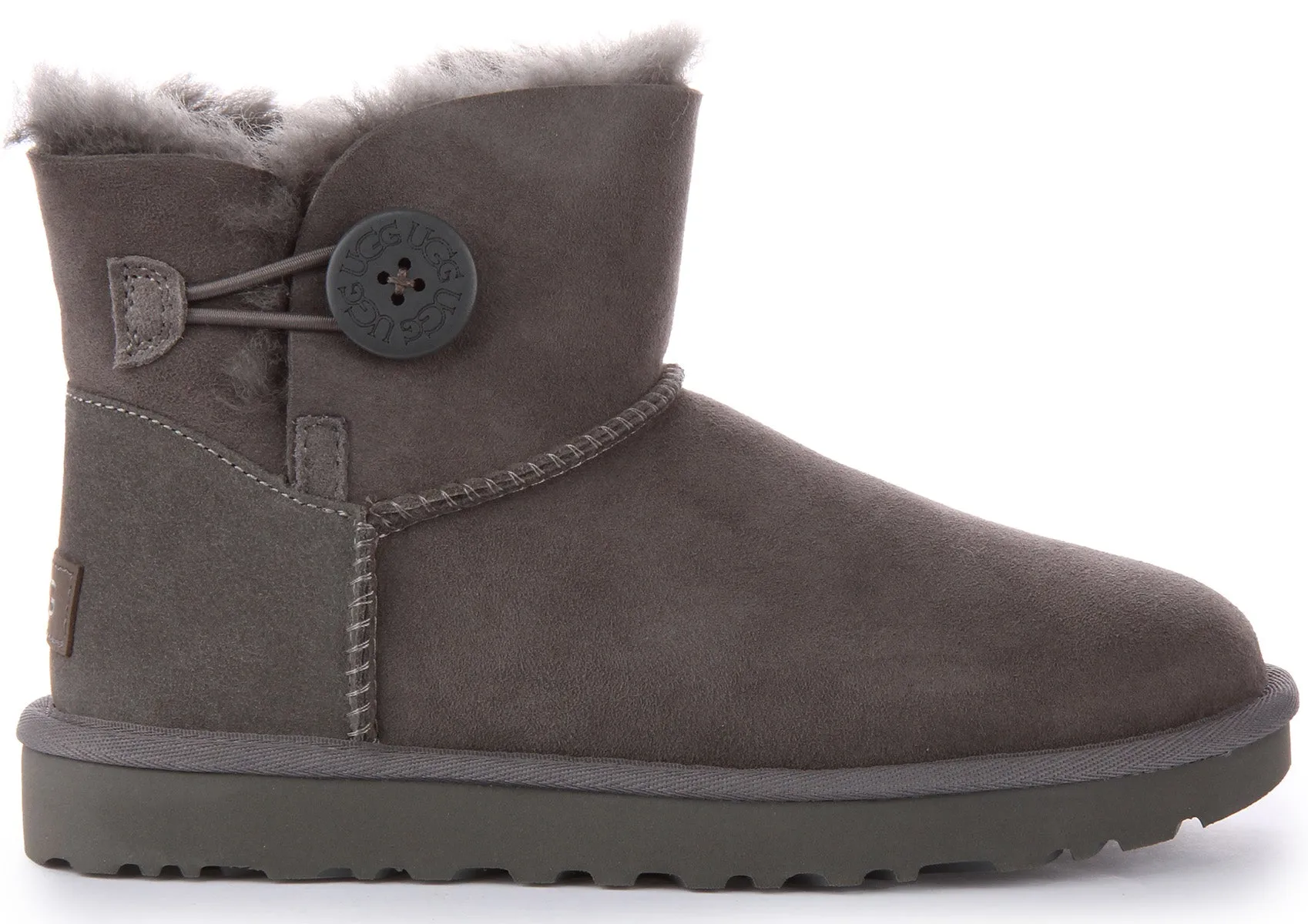 Ugg Australia Mini Bailey Button II In Grey For Women