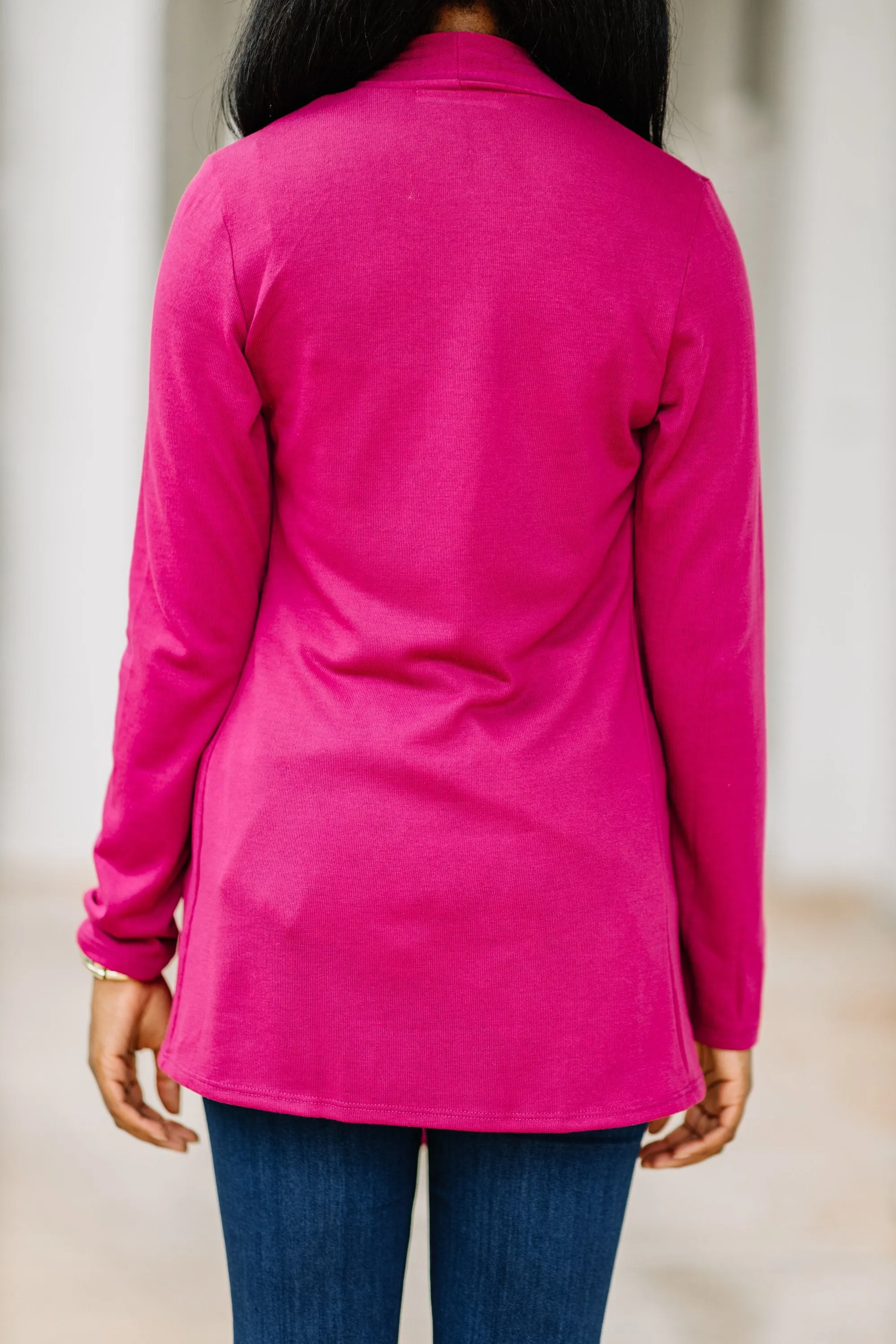 Undeniable Magenta Purple Classic Cardigan