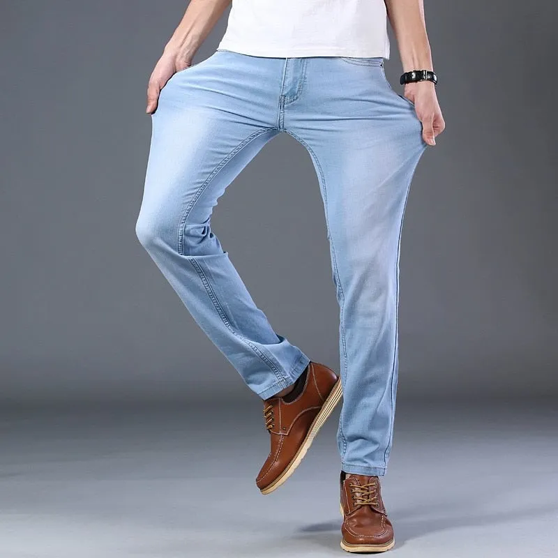 West Louis™ Casual Light Stretch Cotton Jeans