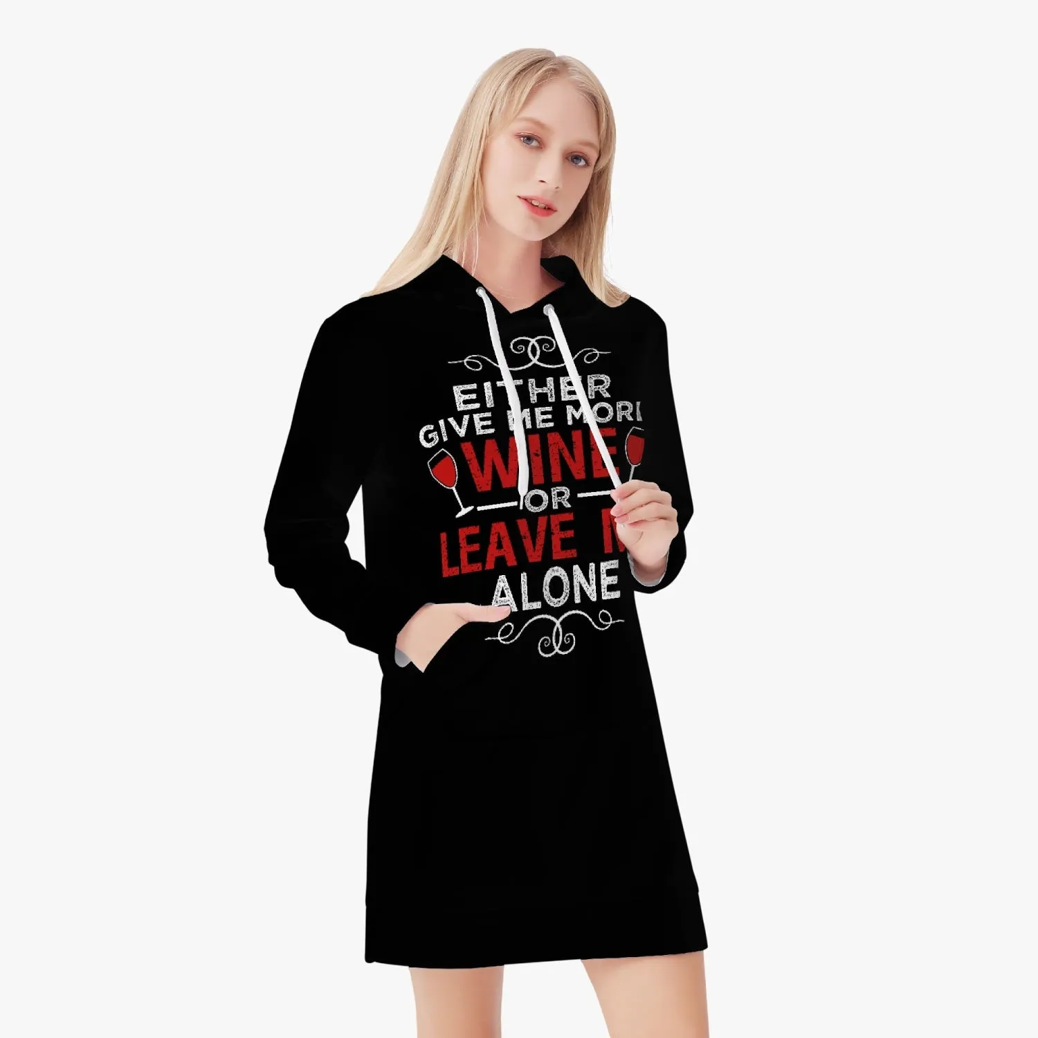 Wine or Else Women's Hoodie Dress