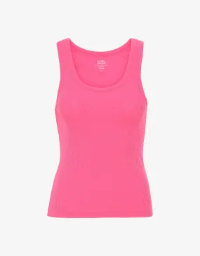 Women Organic Rib Tank Top - Bubblegum Pink