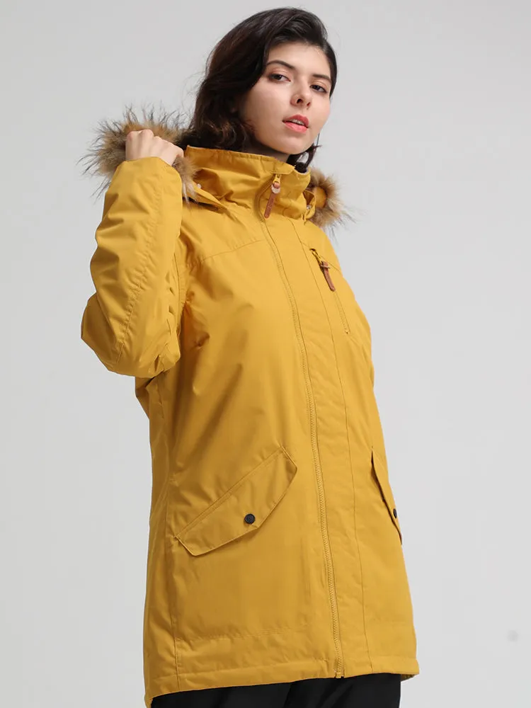 Yellow Warm Waterproof And Windproof Snowboard Jackets